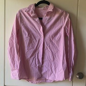 MUJI Striped Button Up Top